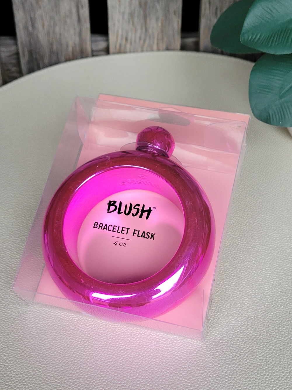Blush Pink Bangle Bracelet Flask - Wearable Body Accessory
